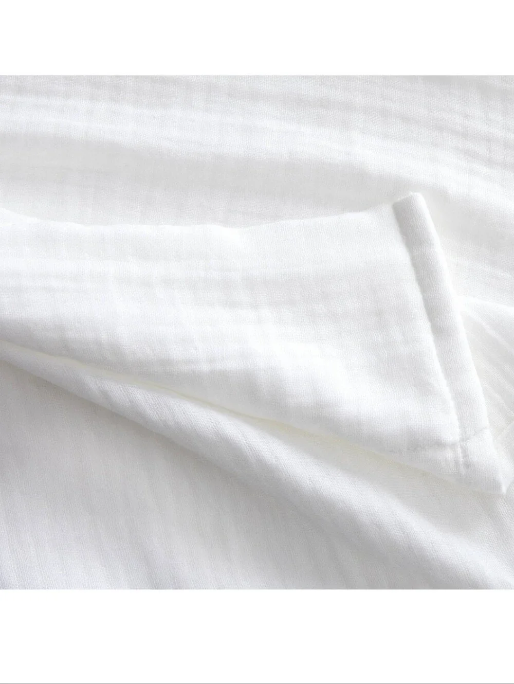 New!Calm Luxury White Queen Sheet Set Soft Breathable Gauze Bedding Cottagecore